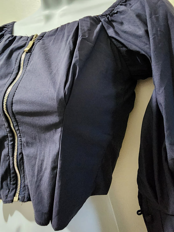 shirt crop top black