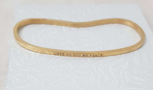 Palm Bracelet Love.Us.You.Me.Peace.