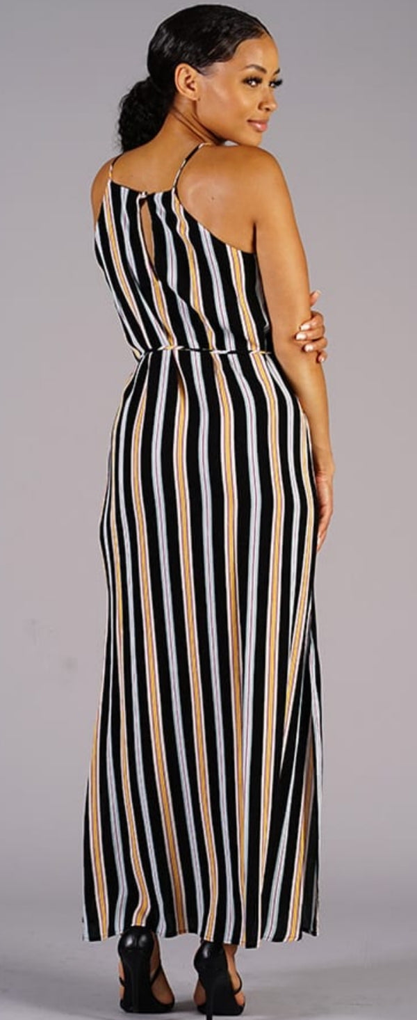 Summer Striped Maxi Dress