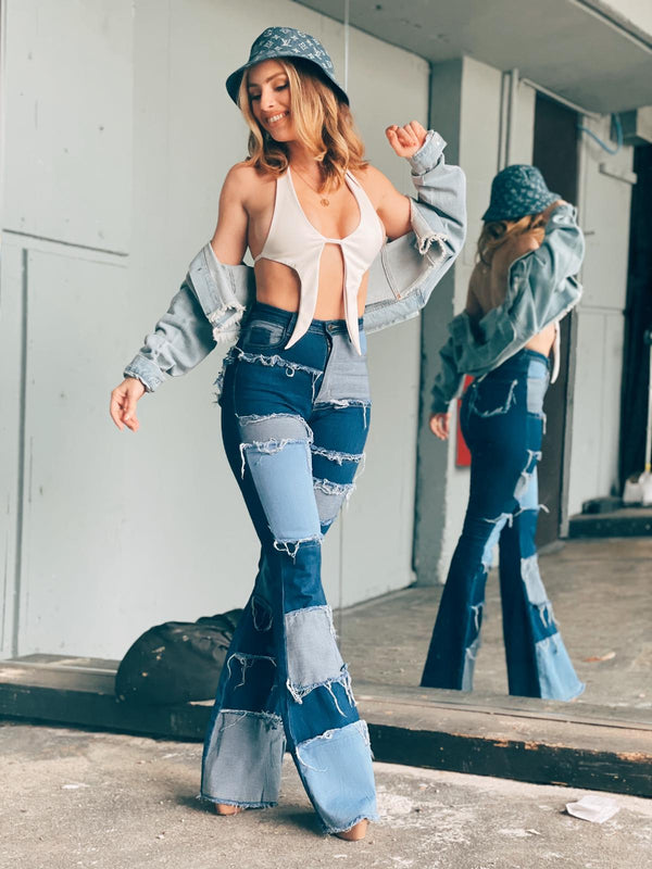 Breaking Barriers Patchwork Jeans