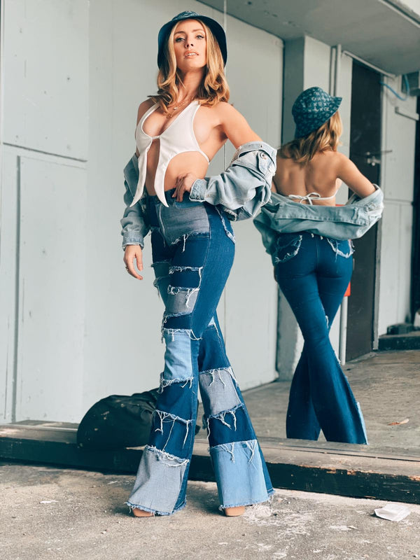 Breaking Barriers Patchwork Jeans